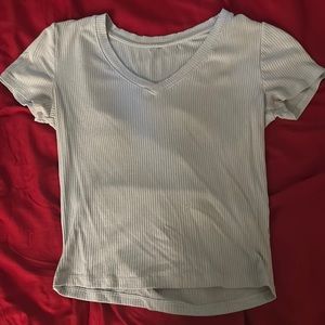 Blue crop top